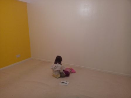 One of the controversial yellow walls